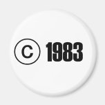 Copyright 1983 magnets pour réfrigérateur
