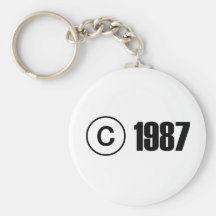 Copyright 1987 porte-clef