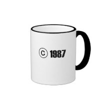 Copyright 1987 tasse à café