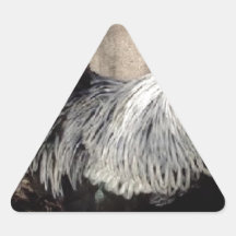 coq autocollant en triangle
