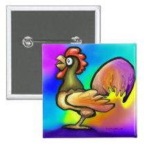Coq badges publicitaires