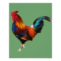 Coq de leghorn de Fractalius Invitations Personnalisées