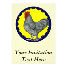 Coq de Maline Invitation Personnalisable