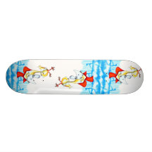 Coq de ville planches à roulettes customisées