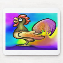 Coq tapis de souris