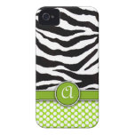 Coque-Compagnon de l'iPhone 4 d'impression de zèbr Coque Case-Mate iPhone 4