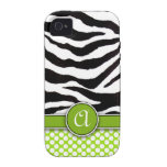 Coque-Compagnon de l'iPhone 4 d'impression de zèbr Coque iPhone 4