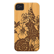 Coque-Compagnon en bois de l'iPhone 4G de grain à  Étuis iPhone 4