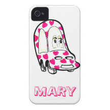 Coque-Compagnon rose de la voiture Phone4 de coeur Coques Case-Mate iPhone 4