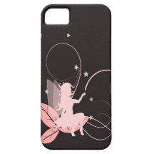 Coque fée rose arabesque et étoiles coques Case-Mate iPhone 5