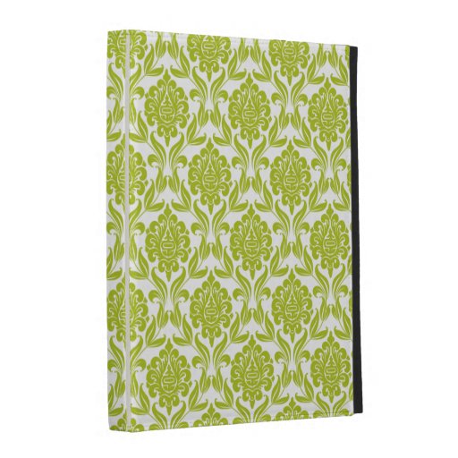 Coque ipad vert de damassé