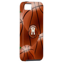 Coque iphone de basket-ball de monogramme coque iPhone 5