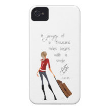 Coque iphone de citation de voyage coques iPhone 4 Case-Mate
