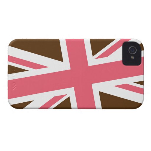 Coque iphone de drapeau des syndicats (Brown/rose) Coque iPhone 4