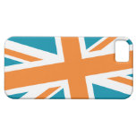 Coque iphone de drapeau des syndicats (Teal/orange Coque iPhone 5 Case-Mate