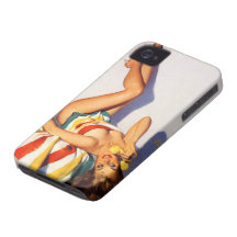 Coque iphone de pin-up de fille de rétro téléphone coque iPhone 4