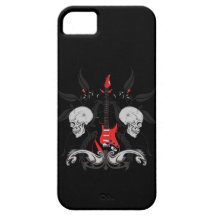 Coque iphone grunge des crânes iPhone4 de guitare iPhone 5 Case