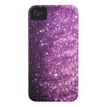 Coque iphone pourpre rose d'étincelle de scintille coques Case-Mate iPhone 4