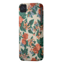 Coque iphone vintage de Fazenda Lilly de tissu Coque Case-Mate iPhone 4