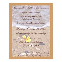 Coquillages d'océan de dîner de répétition invitations personnalisées