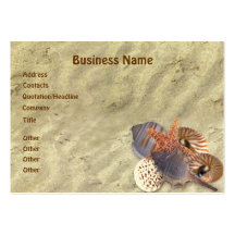 Coquilles sur la plage cartes de visite professionnelles