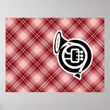 Cor de harmonie rouge de plaid affiches