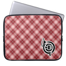 Cor de harmonie rouge de plaid housse ordinateur