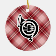 Cor de harmonie rouge de plaid décoration pour sapin de noël