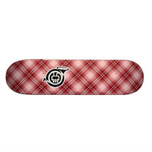 Cor de harmonie rouge de plaid planches à roulettes customisées