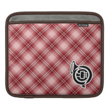 Cor de harmonie rouge de plaid poches pour iPad