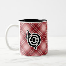 Cor de harmonie rouge de plaid tasse