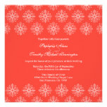 Corail + faire-part de mariage blanc d'hiver de fl
