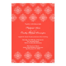 Corail + faire-part de mariage blanc d'hiver de fl