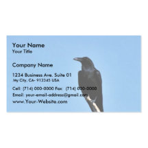 Corbeau commun cartes de visite personnelles
