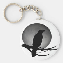 corbeau de clair de lune porte-clefs
