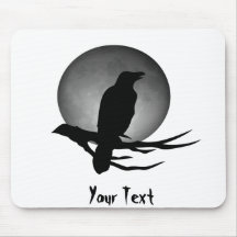 corbeau de clair de lune tapis de souris