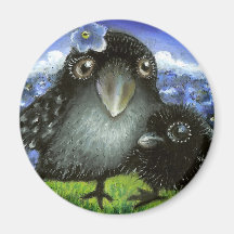 Corbeau de mère et de bébé aimants