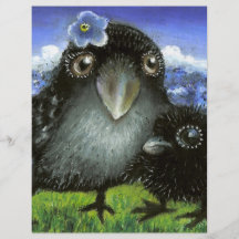 Corbeau de mère et de bébé prospectus