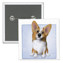 Corgi 2 de Gallois Badge Avec Épingle