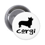 Corgi avec le texte frais badge avec épingle