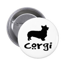 Corgi avec le texte frais badge avec épingle