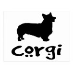 Corgi avec le texte frais cartes postales
