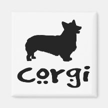 Corgi avec le texte frais magnets