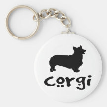 Corgi avec le texte frais porte-clef