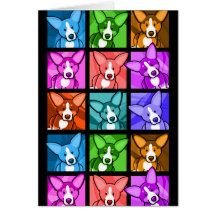 Corgi d'art de bruit cartes de vœux