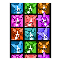 Corgi d'art de bruit cartes postales