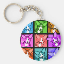 Corgi d'art de bruit porte-clés