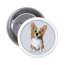 Corgi de Gallois 1 bouton Pin's Avec Agrafe