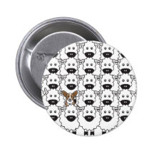 Corgi de Gallois de cardigan chez les moutons Badge Avec Épingle