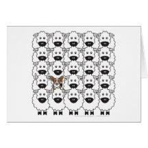 Corgi de Gallois de cardigan chez les moutons Carte De Vœux